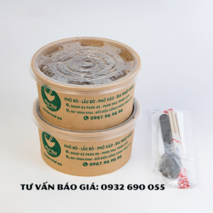 In logo lên tô giấy đựng thức ăn TpHCM