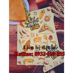 In giấy gói bánh mì tam giác giá rẻ TpHCM